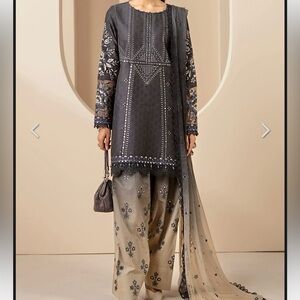 Maria b summer lawn three piece embroidery suit